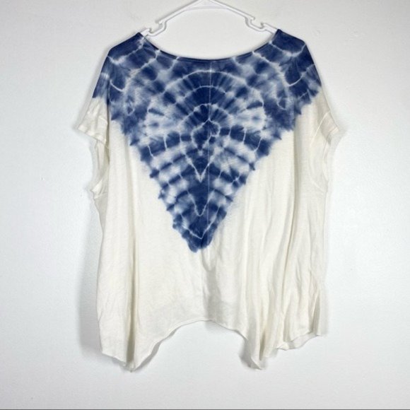 FREE PEOPLE Tie Dye Sharkbite Hem Tee Top Small - Picture 5 of 6